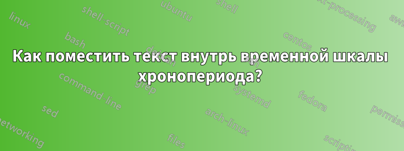 Как поместить текст внутрь временной шкалы хронопериода?