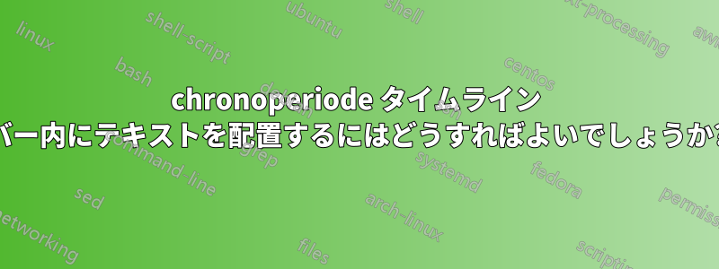 chronoperiode タイムライン バー内にテキストを配置するにはどうすればよいでしょうか?