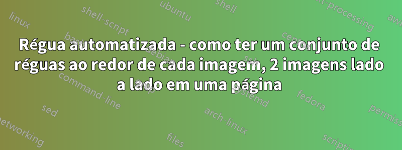 Régua automatizada - como ter um conjunto de réguas ao redor de cada imagem, 2 imagens lado a lado em uma página