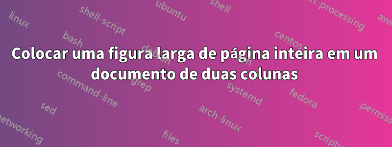 Colocar uma figura larga de página inteira em um documento de duas colunas