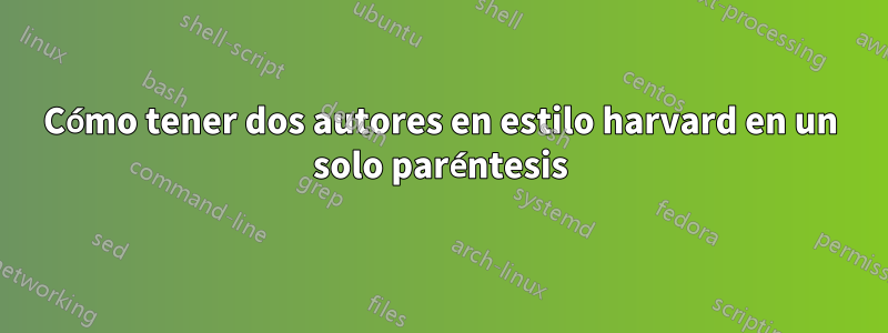 Cómo tener dos autores en estilo harvard en un solo paréntesis