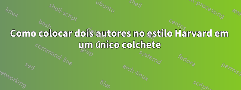 Como colocar dois autores no estilo Harvard em um único colchete