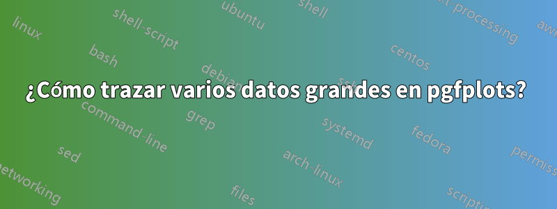 ¿Cómo trazar varios datos grandes en pgfplots?