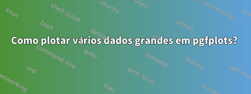 Como plotar vários dados grandes em pgfplots?