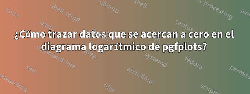 ¿Cómo trazar datos que se acercan a cero en el diagrama logarítmico de pgfplots?
