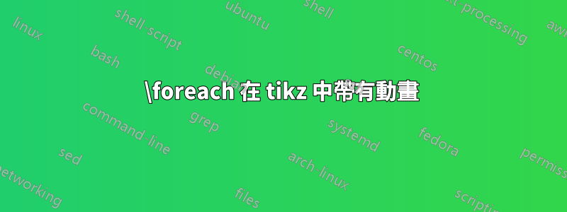 \foreach 在 tikz 中帶有動畫