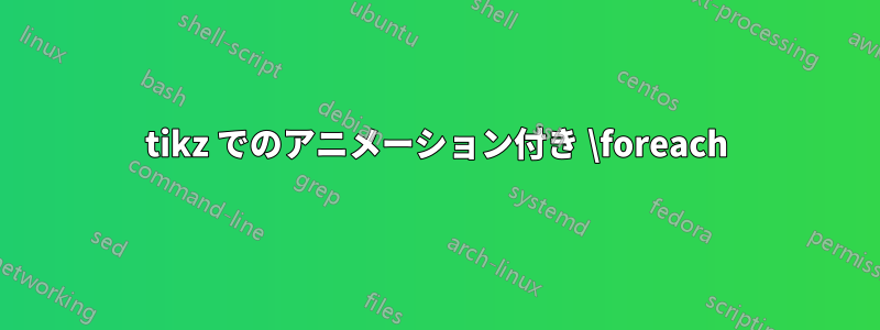 tikz でのアニメーション付き \foreach