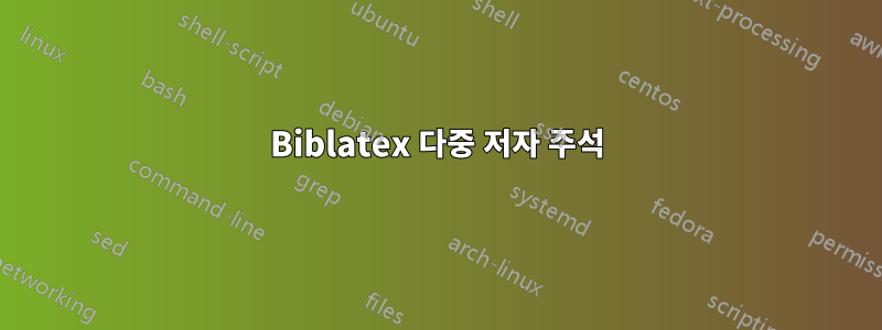 Biblatex 다중 저자 주석