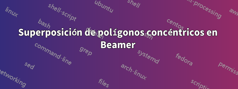 Superposición de polígonos concéntricos en Beamer