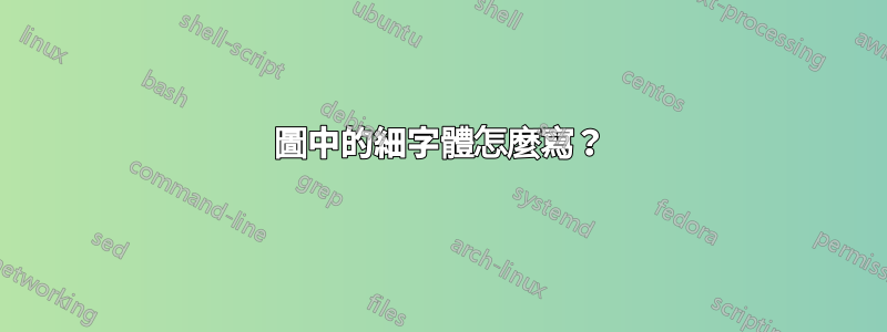 圖中的細字體怎麼寫？