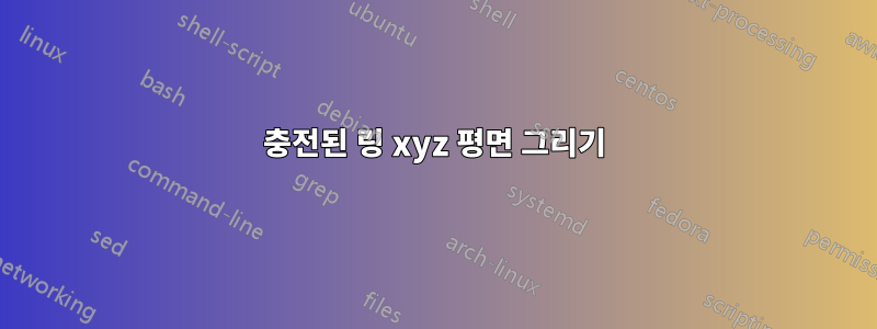 충전된 링 xyz 평면 그리기
