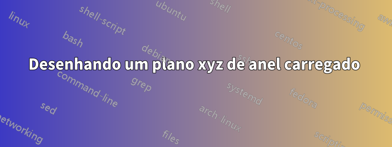 Desenhando um plano xyz de anel carregado
