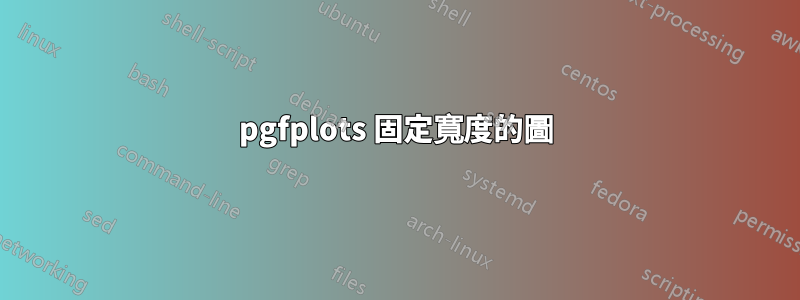 pgfplots 固定寬度的圖
