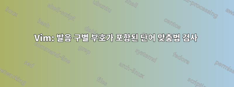 Vim: 발음 구별 부호가 포함된 단어 맞춤법 검사