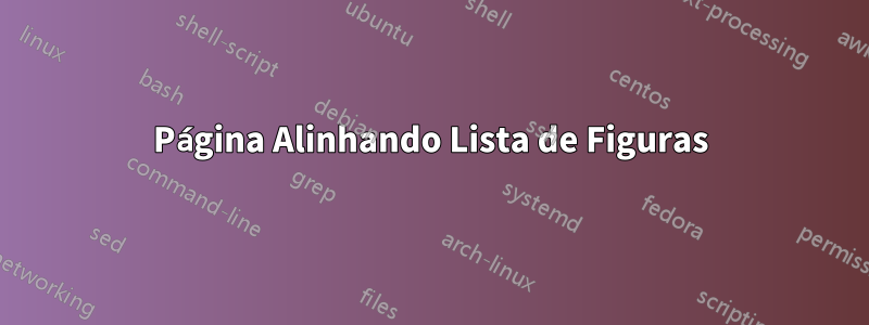 Página Alinhando Lista de Figuras