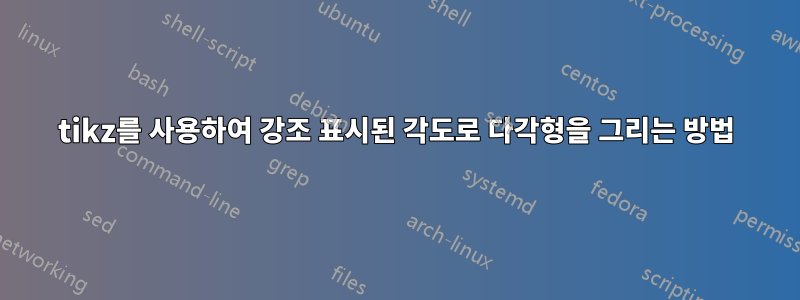 tikz를 사용하여 강조 표시된 각도로 다각형을 그리는 방법
