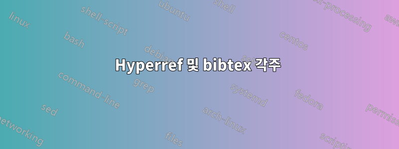 Hyperref 및 bibtex 각주