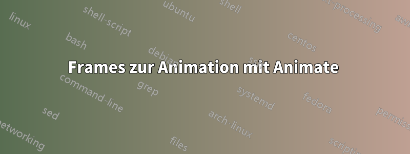 Frames zur Animation mit Animate
