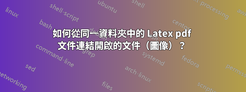 如何從同一資料夾中的 Latex pdf 文件連結開啟的文件（圖像）？