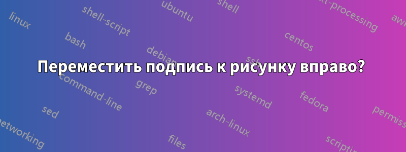 Переместить подпись к рисунку вправо?