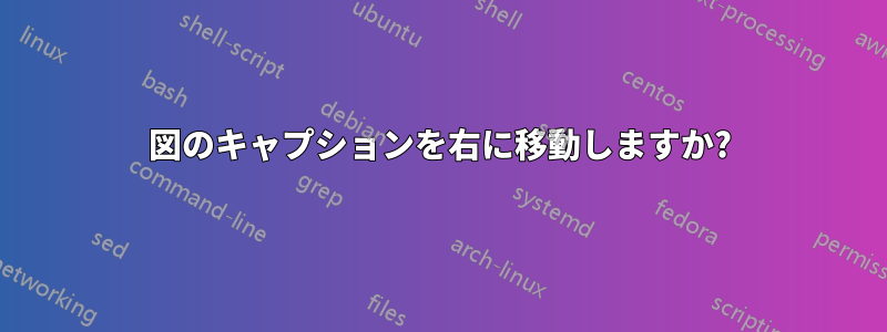 図のキャプションを右に移動しますか?