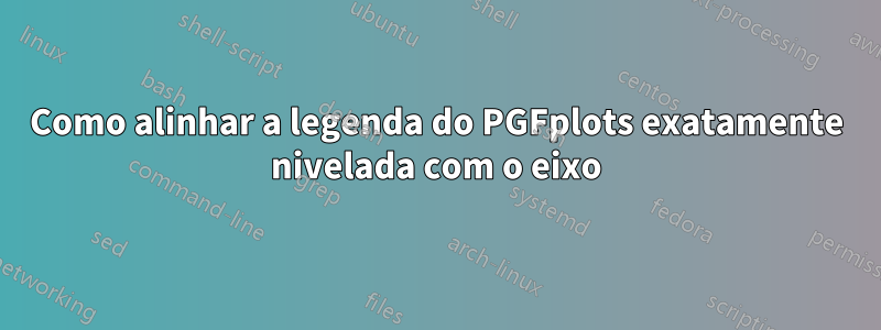 Como alinhar a legenda do PGFplots exatamente nivelada com o eixo