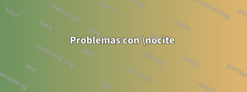 Problemas con \nocite