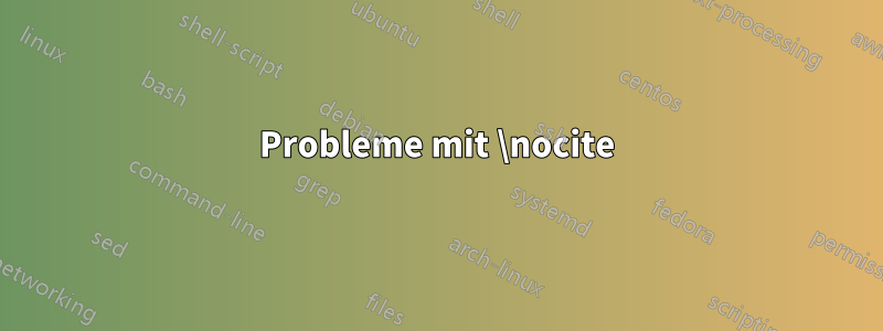 Probleme mit \nocite