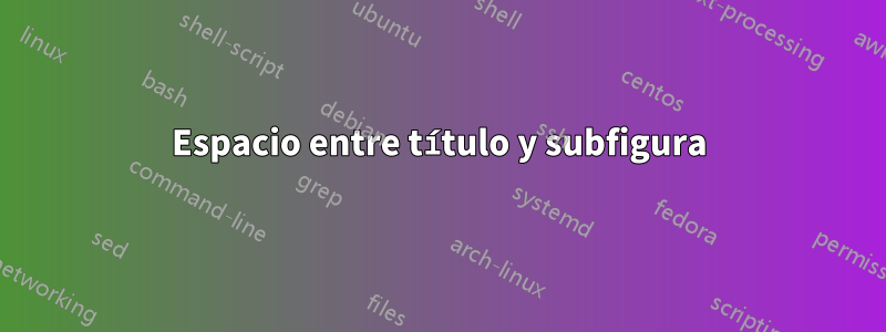 Espacio entre título y subfigura