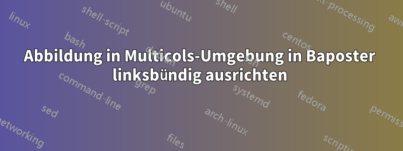 Abbildung in Multicols-Umgebung in Baposter linksbündig ausrichten