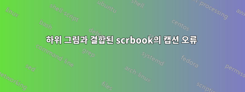하위 그림과 결합된 scrbook의 캡션 오류