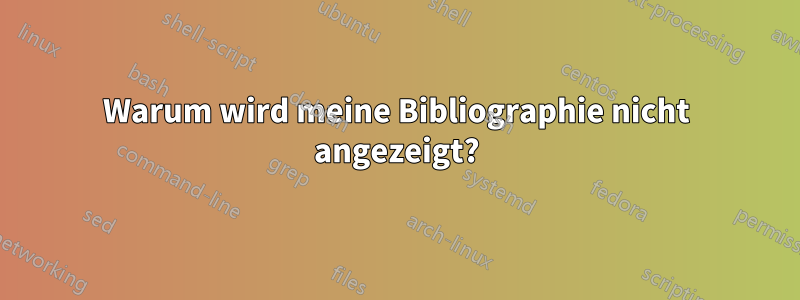 Warum wird meine Bibliographie nicht angezeigt?