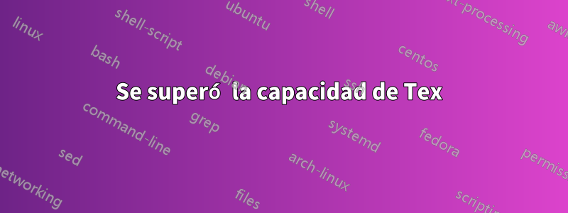 Se superó la capacidad de Tex 