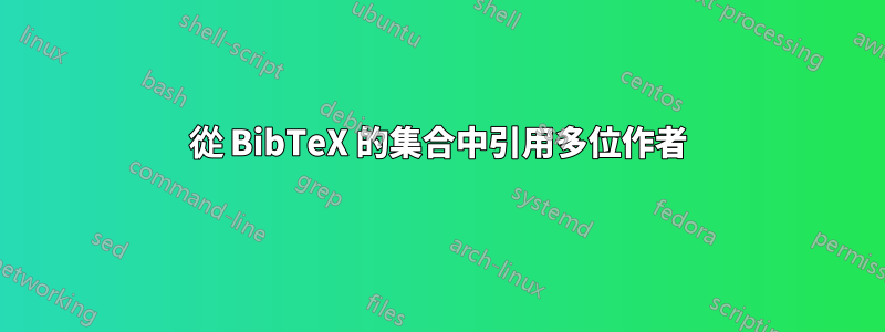 從 BibTeX 的集合中引用多位作者