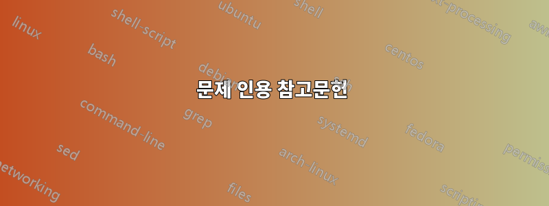 문제 인용 참고문헌