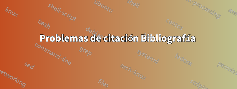 Problemas de citación Bibliografía