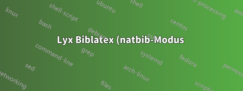 Lyx Biblatex (natbib-Modus) zeigt im Referenzabschnitt nur den Namen des ersten Autors an