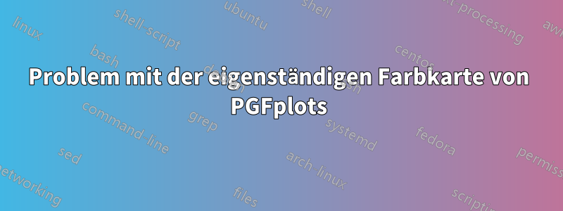 Problem mit der eigenständigen Farbkarte von PGFplots