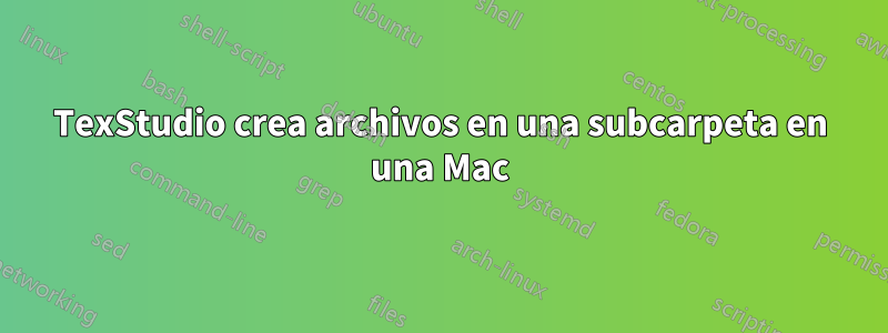 TexStudio crea archivos en una subcarpeta en una Mac