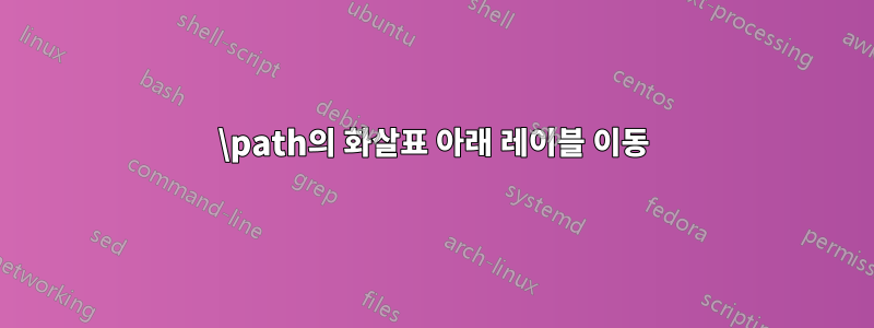 \path의 화살표 아래 레이블 이동