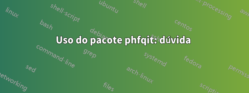 Uso do pacote phfqit: dúvida