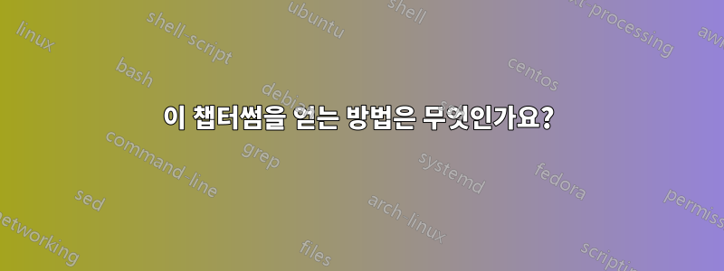 이 챕터썸을 얻는 방법은 무엇인가요?