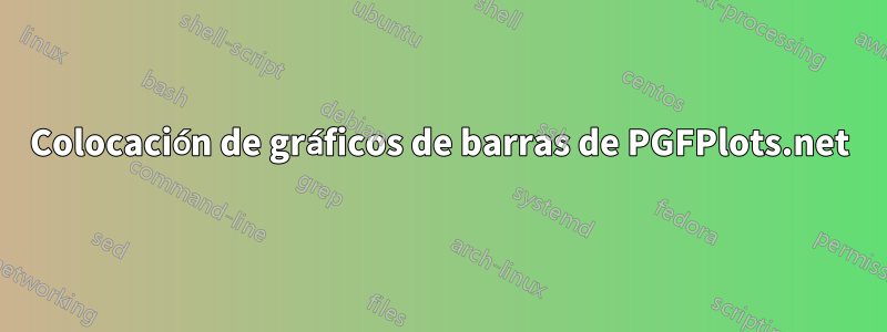 Colocación de gráficos de barras de PGFPlots.net
