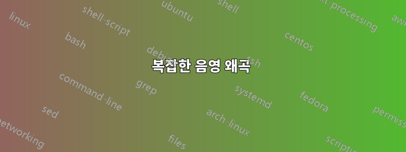 복잡한 음영 왜곡
