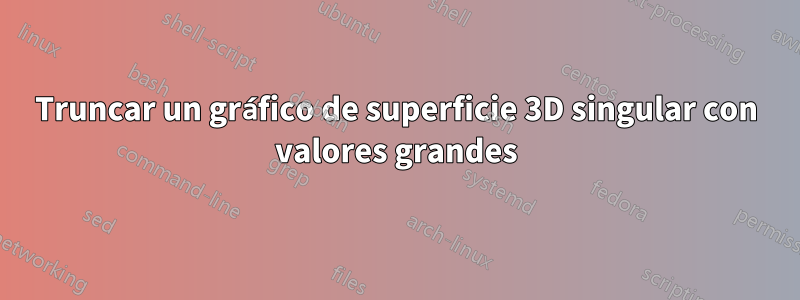 Truncar un gráfico de superficie 3D singular con valores grandes