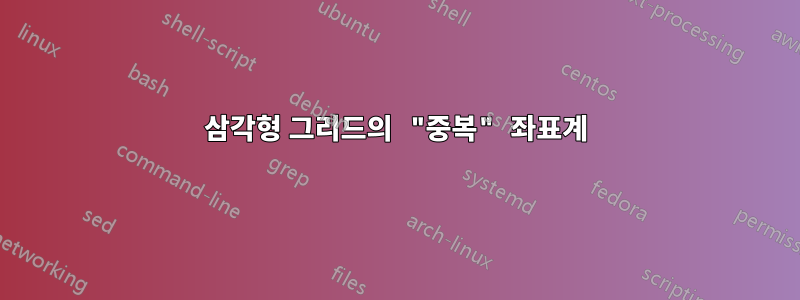 삼각형 그리드의 "중복" 좌표계