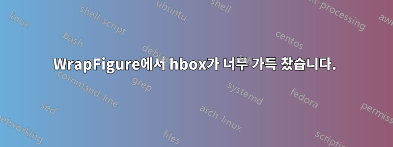 WrapFigure에서 hbox가 너무 가득 찼습니다.