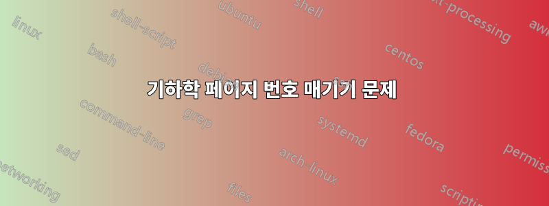 기하학 페이지 번호 매기기 문제