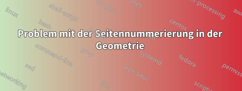 Problem mit der Seitennummerierung in der Geometrie