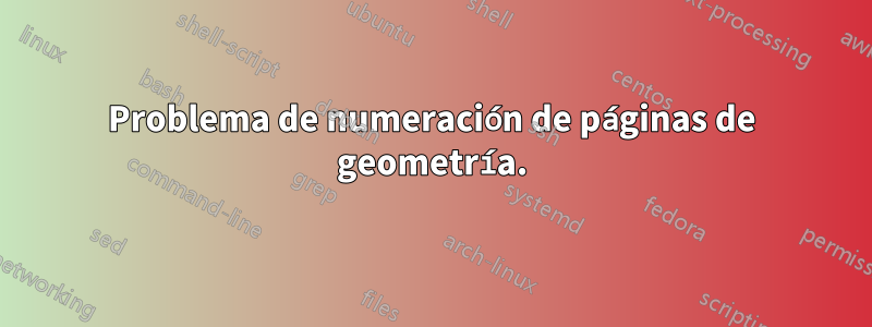 Problema de numeración de páginas de geometría.